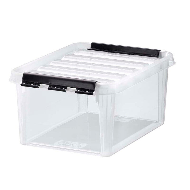 Plastkasse SmartStore, Classic, transparent, 8L med låg , 340mm x 250mm, x 160mm