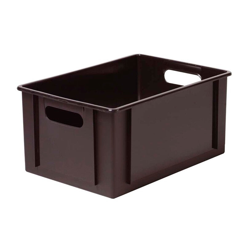Plastkasse SmartStore, sort, 12,5L med låg , 340mm x 240mm x 160mm, EC4