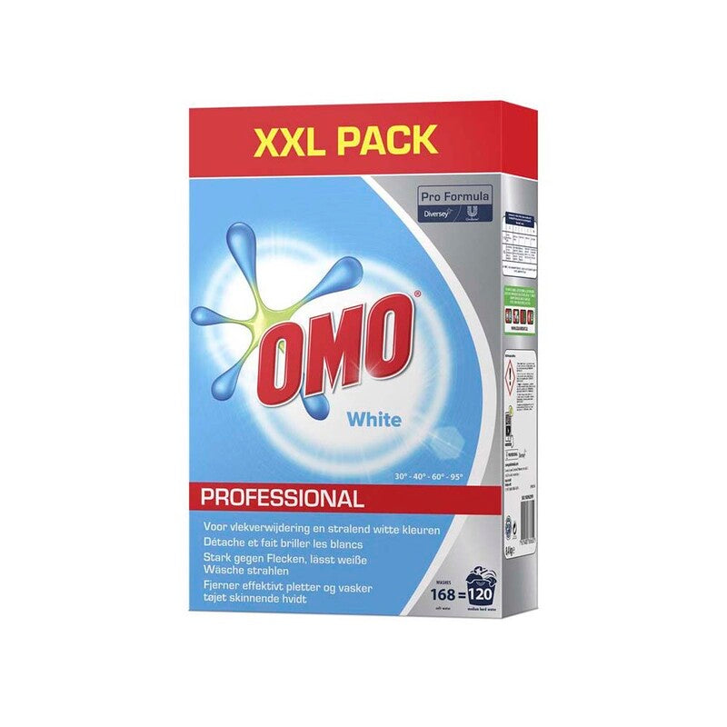 Vaskepulver, Diversey, 8,4kg XXL OMO PROF. WHITE