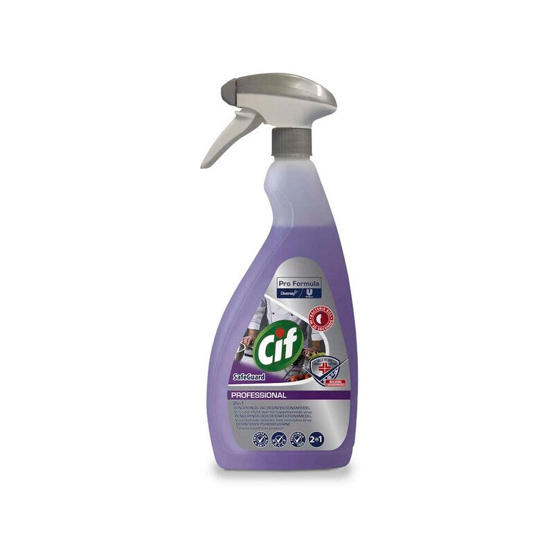 Desinfektion overflader, Diversey, CIF, Rengø & Desin 2in1 Spray, 750 ml