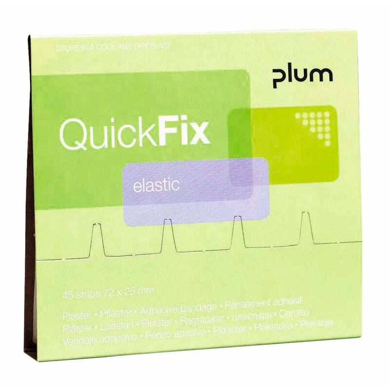 Plaster, Plum, Refill Elastics, 75 % bomuld, brun, pakke med 45 stk, 6 Packs