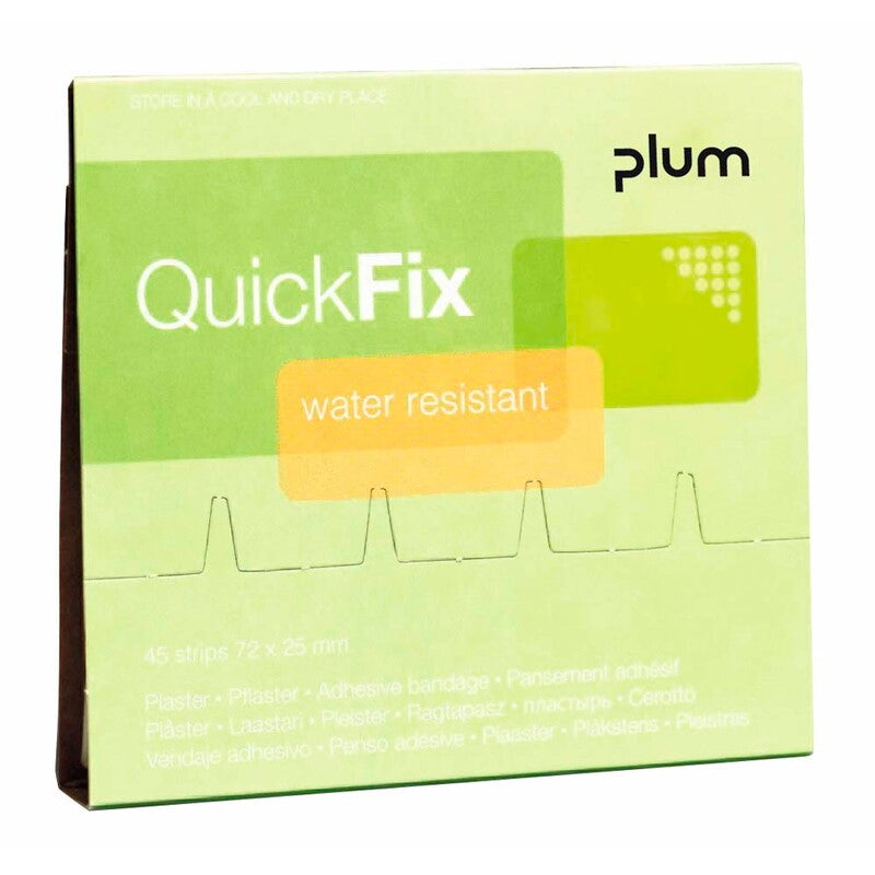 Plaster, Plum, Refille water resistent, plastik, pakke med 45 stk, 6 Packs