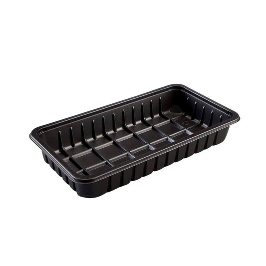 Plastbakke, Færch, P 2273-43A, 1-rums, Rektangulær, 1265 ml, 273x146x43mm, PP, sort, karton a 208 stk