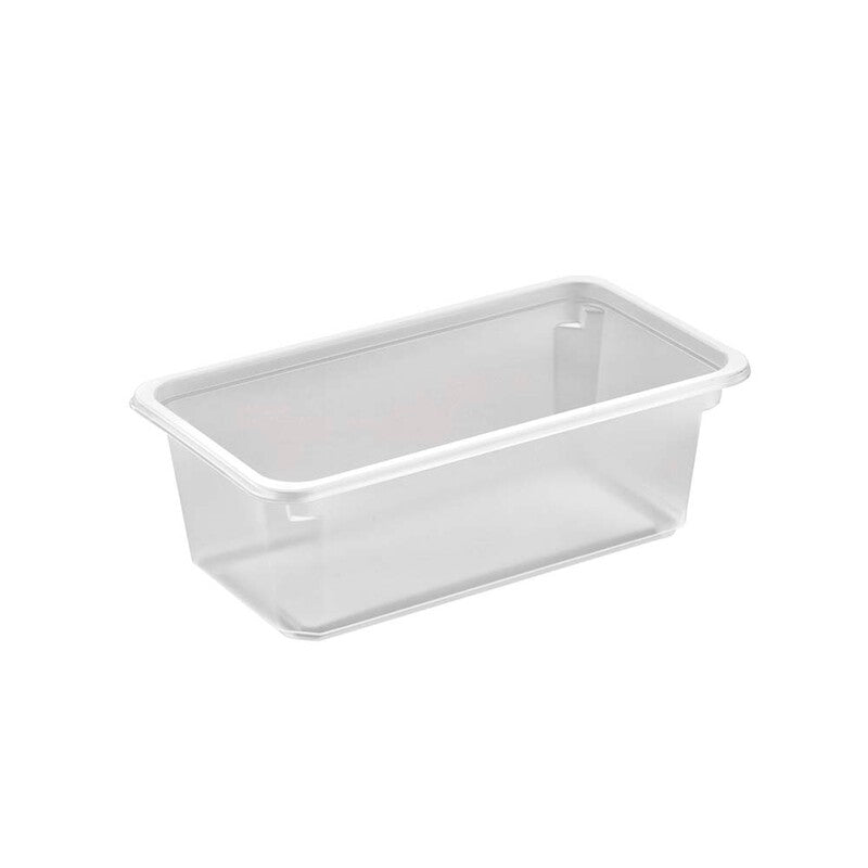 Plastbakke, Færch, K 2182-1E, 1-rums, Rektangulær, 710 ml, 178x98x60mm, PP, transparent, karton a 608 stk
