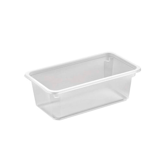 Plastbakke, Færch, K 2182-1E, 1-rums, Rektangulær, 710 ml, 178x98x60mm, PP, transparent, karton a 608 stk