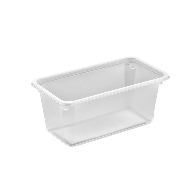 Plastbakke, Færch, K 2182-1G, 1-rums, Rektangulær, 860 ml, 178x98x75mm, PP, transparent, karton a 512 stk