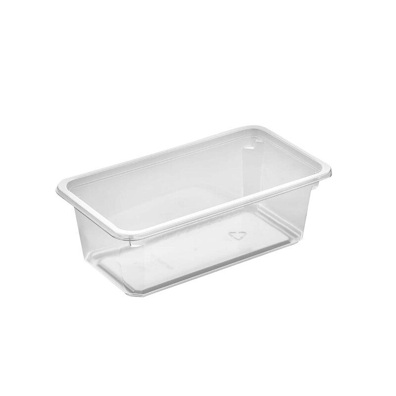 Plastbakke, Færch, K 2182-1E, 1-rums, Rektangulær, 740 ml, 180x99x60mm, PET, transparent, karton a 608 stk