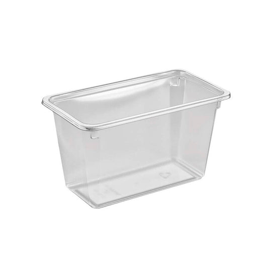 Plastbakke, Færch, K 2182-1H, 1-rums, Rektangulær, 1140 ml, 180x99x101mm, PET, transparent, karton a 384 stk