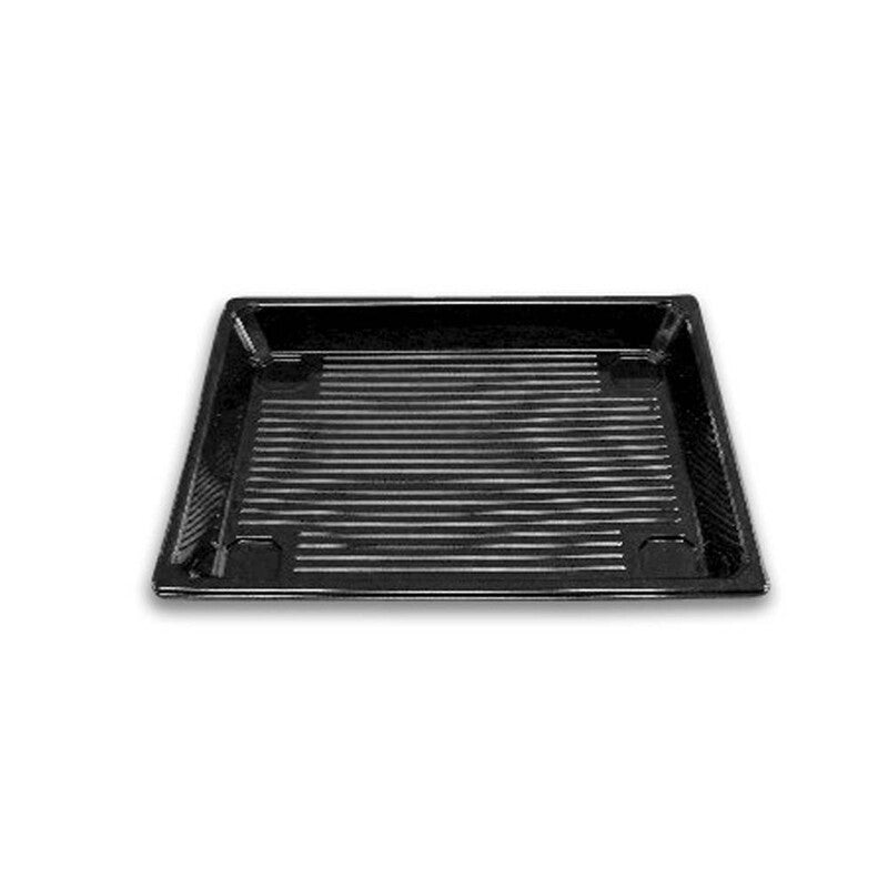 Plastbakke, stor, 241x175x25mm, A-PET, sort, Sushi, karton a 300 stk