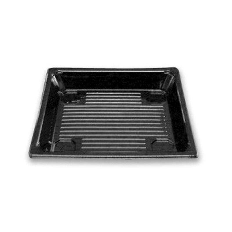 Plastbakke, lille, 175x147x25mm, A-PET, sort, Sushi, karton a 300 stk