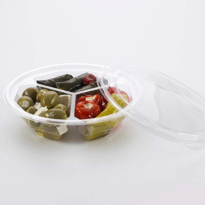 Låg t/plastbakke, Plus Pack DiamondBowl, Rund, Ø 192, højde 8, A-PET, transparent, karton a 300 stk, Fødevaregodkendt