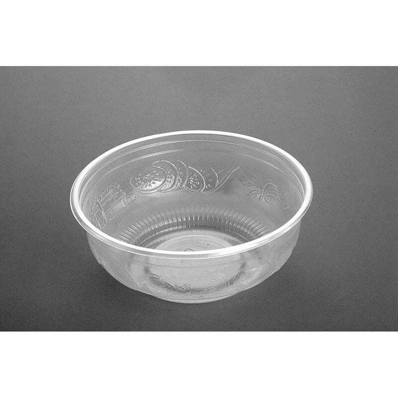 Plastbakke, Rund, 610 ml, Ø 156, højde 320, PP, transparent, Salat bowl, pakke a 100 stk