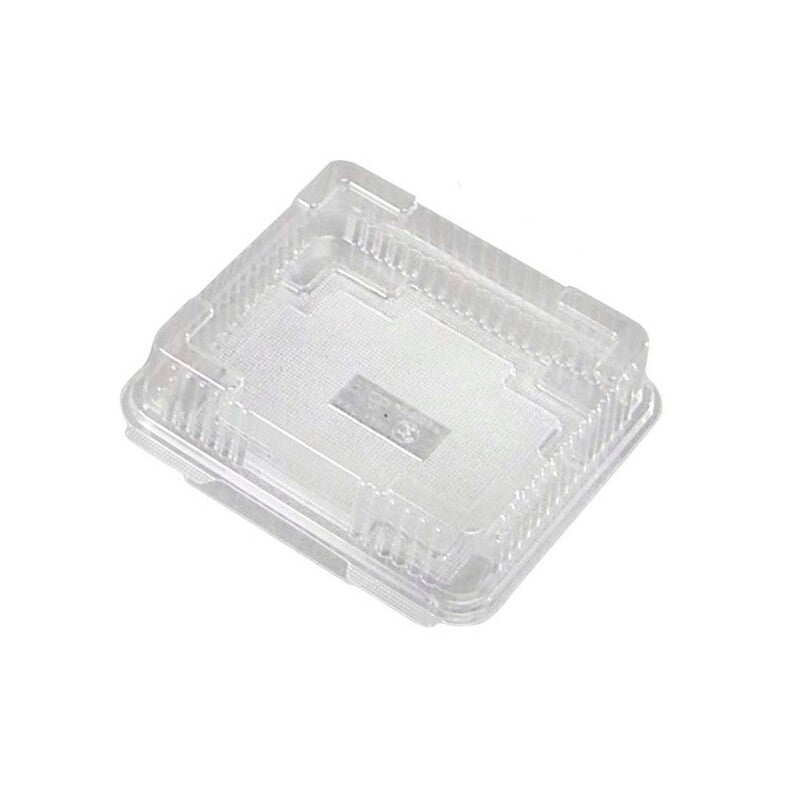 Plastbakke, m/hængslet låg, 203x190x62mm, PET, transparent, karton a 350 stk