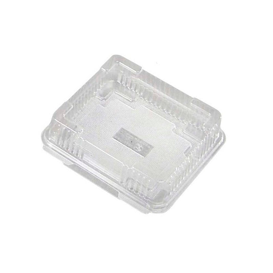Plastbakke, m/hængslet låg, 203x190x62mm, PET, transparent, karton a 350 stk