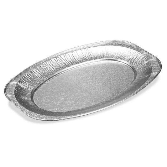 Cateringfad, Plus Pack, Oval, 351 x 243 x 21 mm, aluminium, aluminium, SMALL, pakke a 10 stk, Fødevaregodkendt