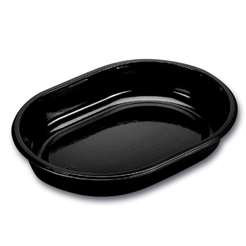 Plastbakke, Plus Pack SmartView, Rektangulær, 1000 ml, 238x176x40mm, C-PET, sort, t/ovn & microovn, karton a 240 stk