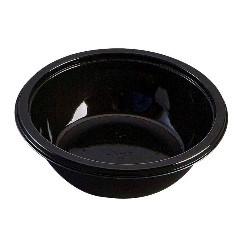 Plastbakke, Færch, C 0124-1F, Rund, 290 ml, Ø 124, højde 37, C-PET, sort, t/ovn & microovn, karton a 594 stk, 1-rums