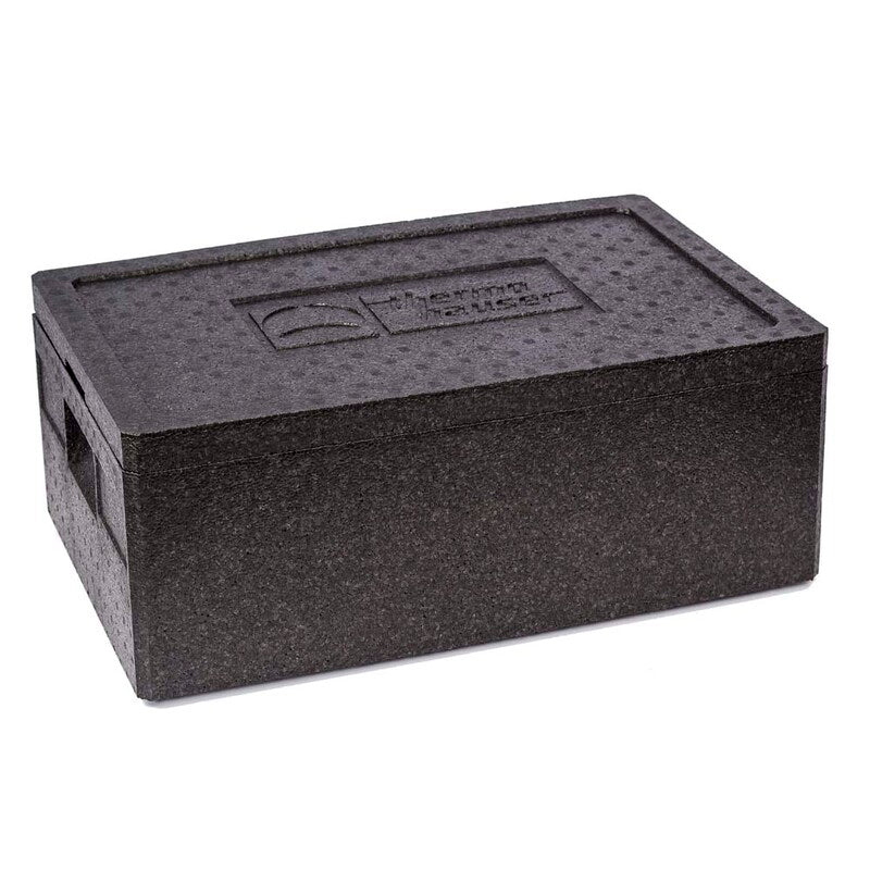 Termo skumkasse, 1/1GN, Rektangulær, 595x390x230mm, Expanded polypropylene (EPP), sort, 1 stk