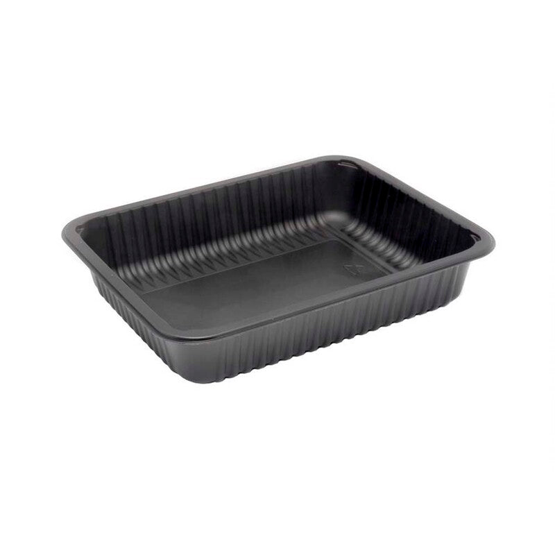 Plastbakke, Færch, P 78-42T, 1-rums, Rektangulær, 1185 ml, 171x220x42mm, PP, sort, karton a 608 stk