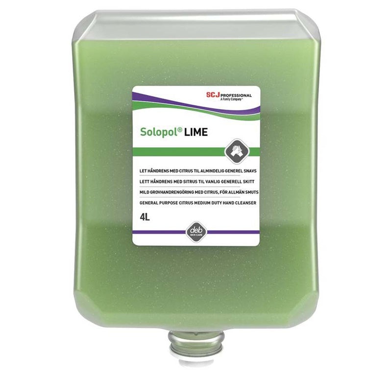 Håndrens, Deb, Solopol Lime, refill, 4 l
