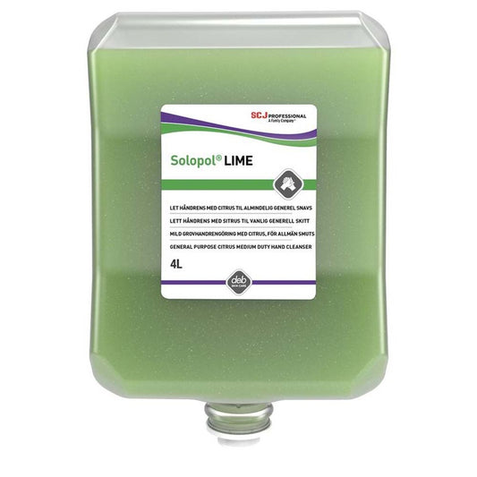 Håndrens, Deb, Solopol Lime, refill, 4 l