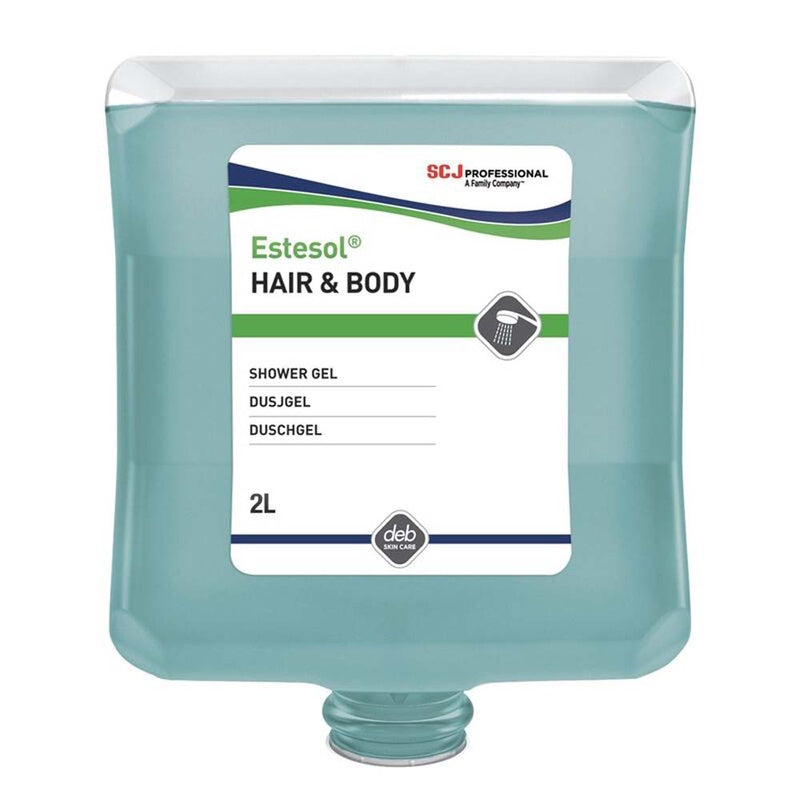 Hair and Bodyshampoo, Deb, Estesol, refill, 2 l, blå