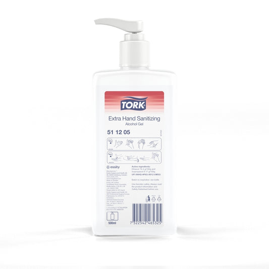 Hånddesinfektion, Tork, 85% Gel pumpeflaske, 500 ml, pakke a 8 stk