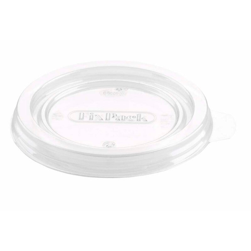 Låg t/plastbakke, Duni Fixpack, Rund, Ø 93, højde 9, A-PET, transparent, karton a 1000 stk, Fødevaregodkendt