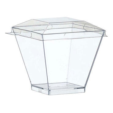 Dessertbæger, Kova, 220 ml, 72x72x72mm, PS, transparent, karton a 400 stk