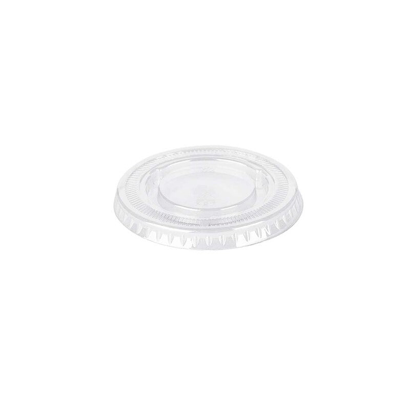 Låg t/dressingbæger, Rund, kapacitet 60, Ø 62, højde 10, A-PET, transparent, 2 oz, pakke a 100 stk, Fødevaregodkendt