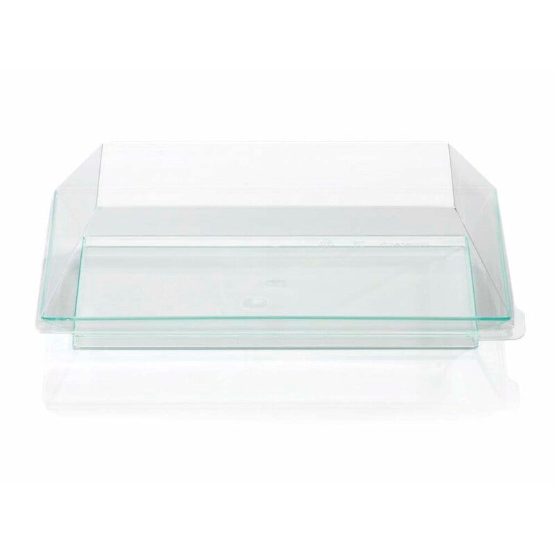 Bakke, Cubik Crystal, Rektangulær, 130x130x15mm, PS, transparent, karton a 100 stk