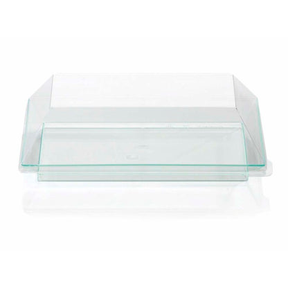 Bakke, Cubik Crystal, Rektangulær, 130x130x15mm, PS, transparent, karton a 100 stk