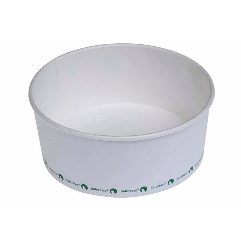Salatbowle, Rund, 800 ml, Ø 148, højde 60, Cardboard/PLA, hvid, karton a 500 stk