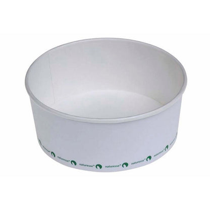 Salatbowle, Rund, 800 ml, Ø 148, højde 60, Cardboard/PLA, hvid, karton a 500 stk
