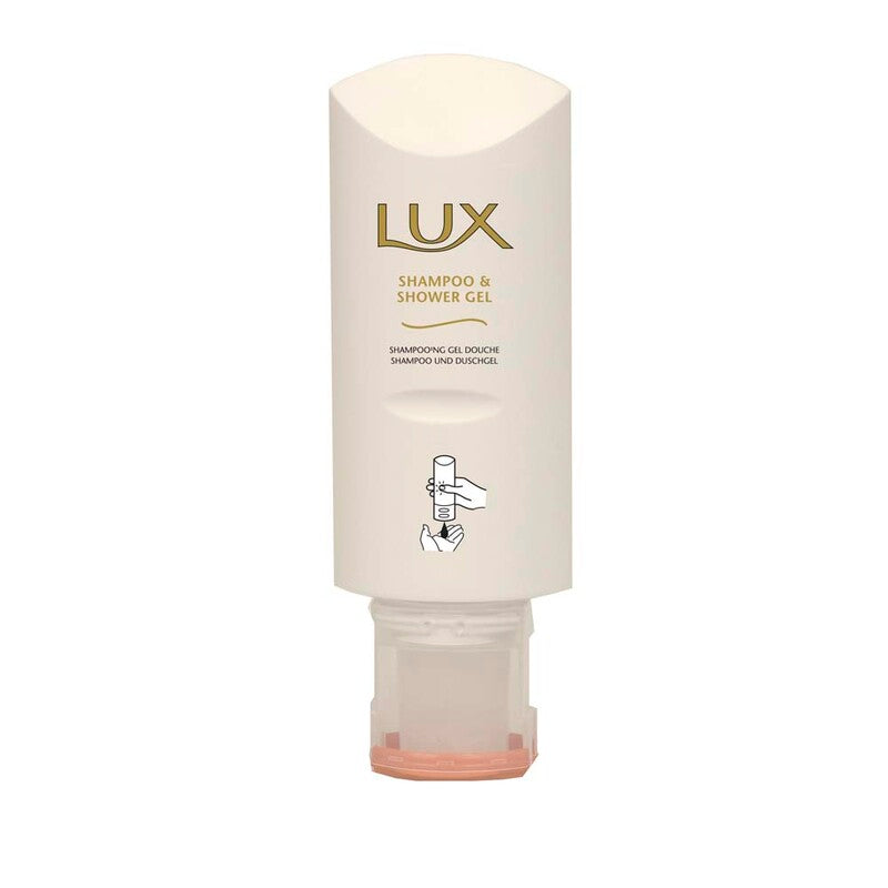 Hair and Bodyshampoo, Diversey, Lux, 2in1 H6, 300 ml, hvid, pakke a 28 enheder