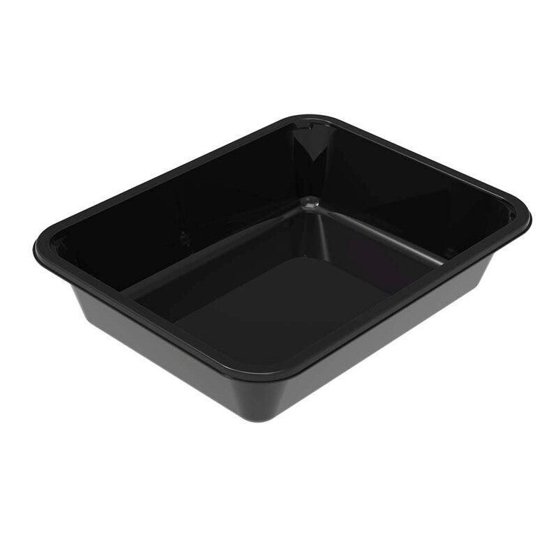 Plastbakke, Færch, C 2227-1D, 1-rums, Rektangulær, 1415 ml, 178x227x49mm, C-PET, sort, t/ovn & microovn, karton a 360 stk