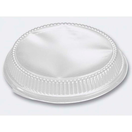 Låg t/foliebakke, Plus Pack, Rund, Ø 262, højde 40, A-PET, transparent, pakke a 200 stk, Fødevaregodkendt