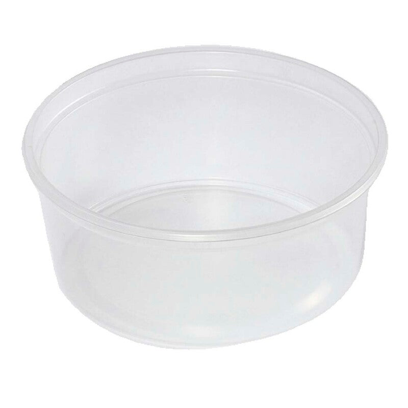 Plastbakke, Plus Pack DeliMaster, Rund, 200 ml, Ø 101, højde 42, PS, transparent, karton a 1000 stk