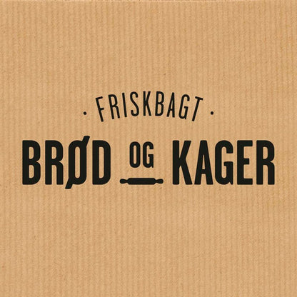 Bagerpose, 270 x 455 mm, flat film, Papir, brun, Printed, pakke a 1000 stk, 4 kg Friskbage Brød, Fødevaregodkendt