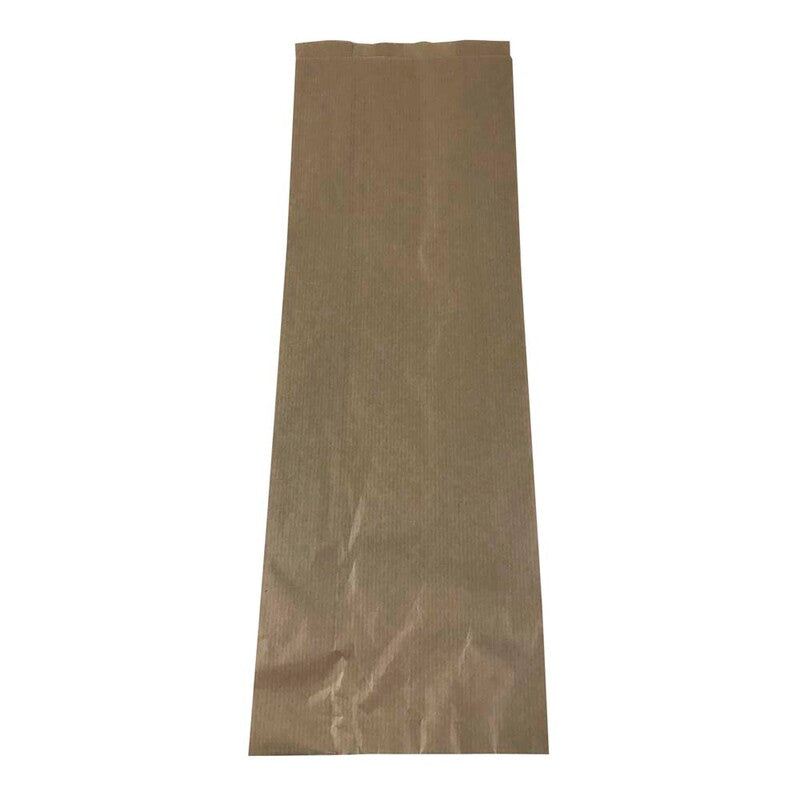 Bagerpose, 80 x 160 x 460 mm, flat bag, Papir, brun, pakke a 500 stk, Fødevaregodkendt