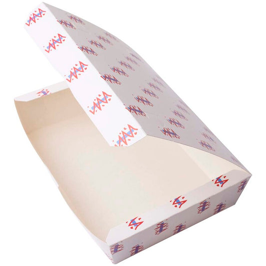 Take away box, Food Line, 199x140x50mm, Pap, hvid, Sausage box with hinged lid, pakke a 200 stk