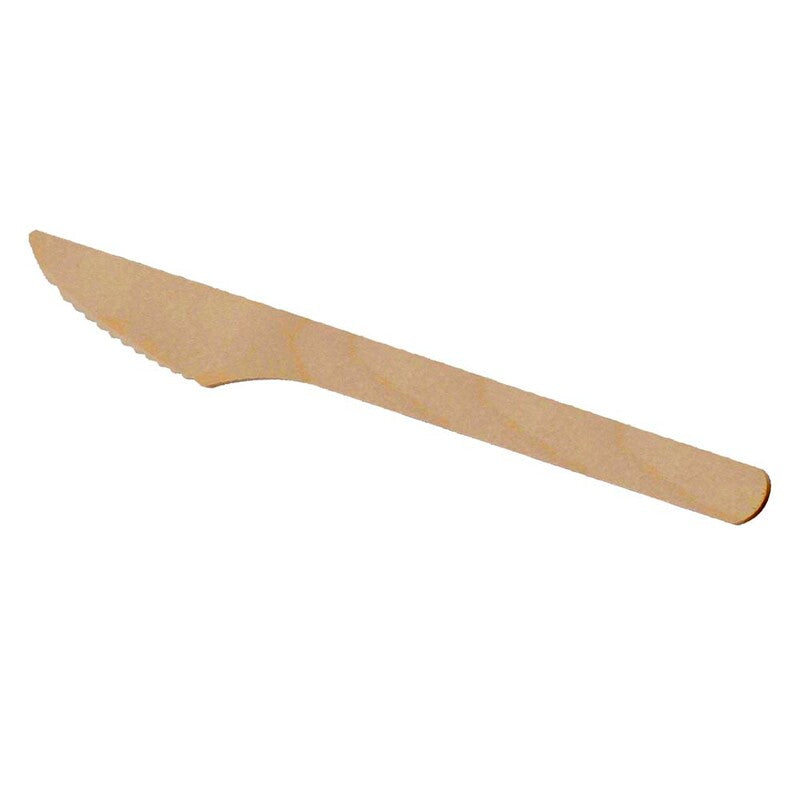 Træbestik, træ, træ, No wax, Kniv 165mm, pakke a 100 stk, Nature Line, Fødevaregodkendt