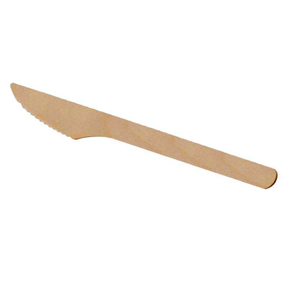 Træbestik, træ, træ, No wax, Kniv 165mm, pakke a 100 stk, Nature Line, Fødevaregodkendt
