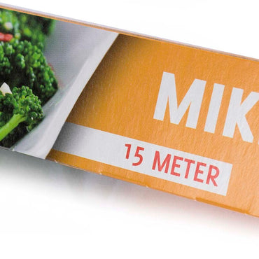 Madfilm, 12 µm, Rulle, 300 mm x 300.00 m, perforeret, LD-PE, transparent, 1 reel, Microwave Dispenser box, Fødevaregodkendt