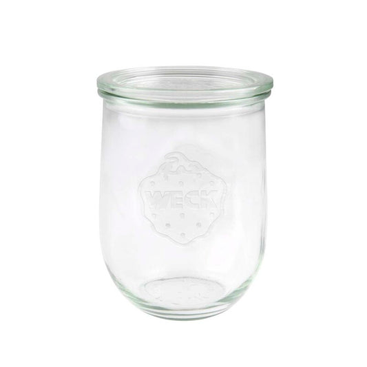 Sylteglas, Rund, Ø 100, højde 147, Glass, transparent, pakke a 6 stk, Weck, Fødevaregodkendt