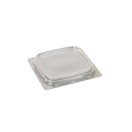 Låg t/plastbakke, Færch, K 40D-3, Rektangulær, 102x102x57mm, PET, transparent, karton a 952 stk