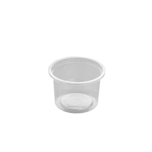 Plastbakke, Rund, 100 ml, Ø 70, højde 49, PP, transparent, karton a 1000 stk, Fødevaregodkendt