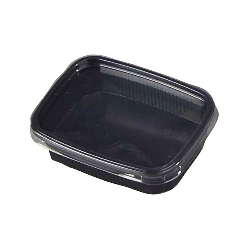 Plastbakke, Mini 65, Rektangulær, 125 ml, 108x82x29mm, PS, sort, karton a 1000 stk