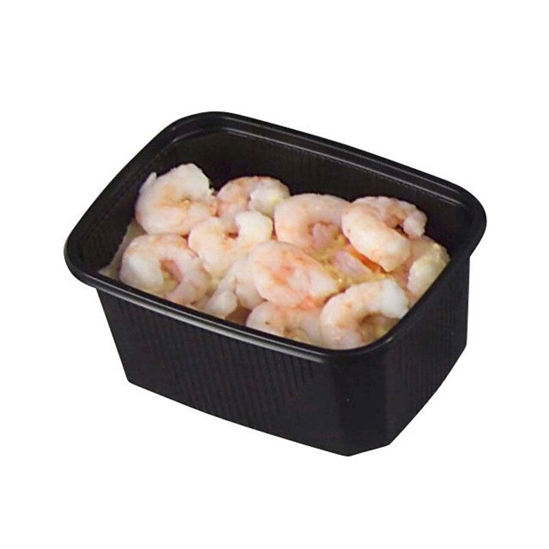 Plastbakke, Mini 65, Rektangulær, 250 ml, 108x82x47mm, PS, sort, karton a 1000 stk