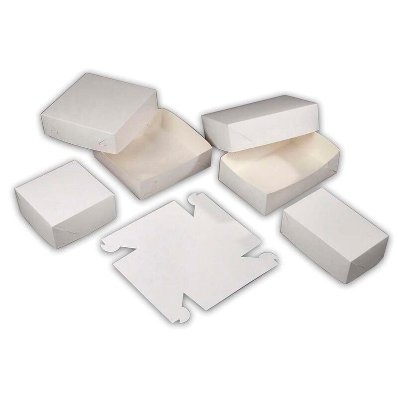 Kageæske, 380x230x70mm, 330, Pap, hvid, Nr. 5 høj, pakke a 250 stk